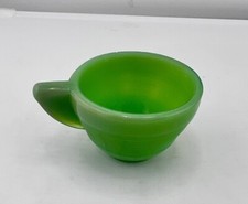 Akro Agate Green Jadeite Miniature Child's Tea Cup Vintage Child Size