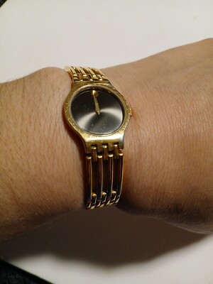 Movado Esperanza Black Museum Gold Tone Stainless Steel Swiss