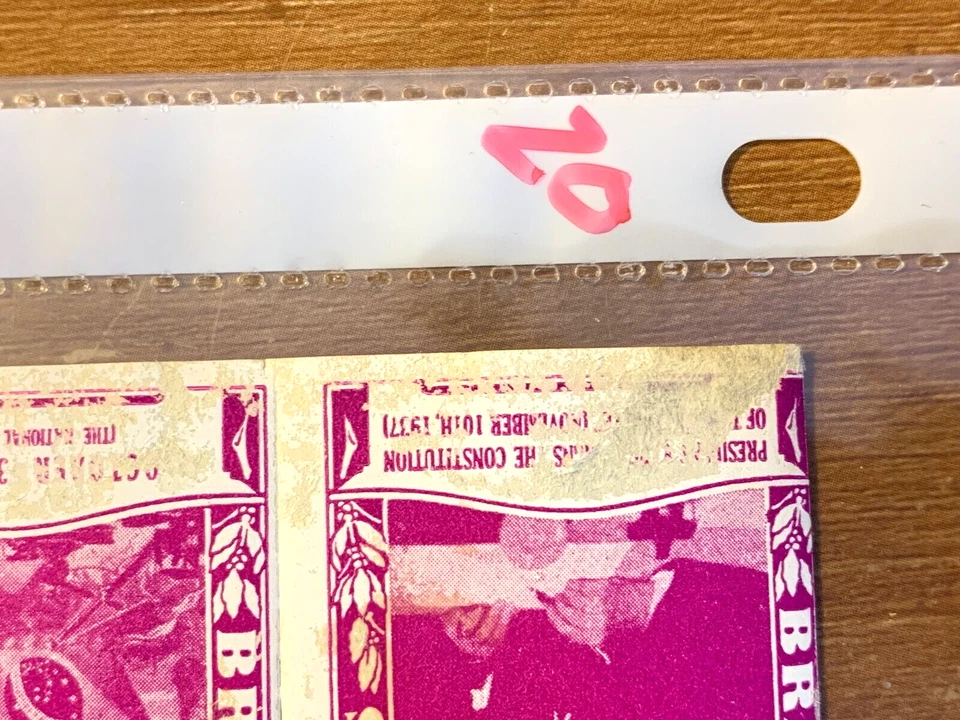 Brazilian Historical 1939 Worlds Fair (?) Amoco (?) (24) Stamp Sheet (#20) - Image 2 of 4