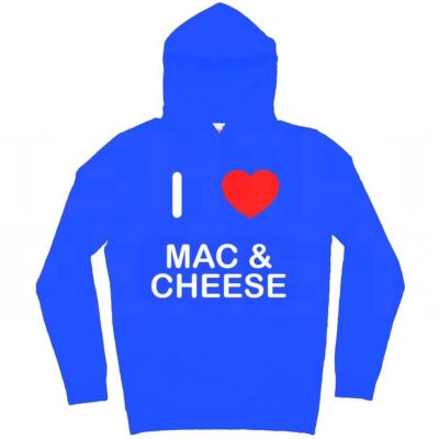 Mac N Cheese I Love Hoodie Pullover Erwachsene Langarm