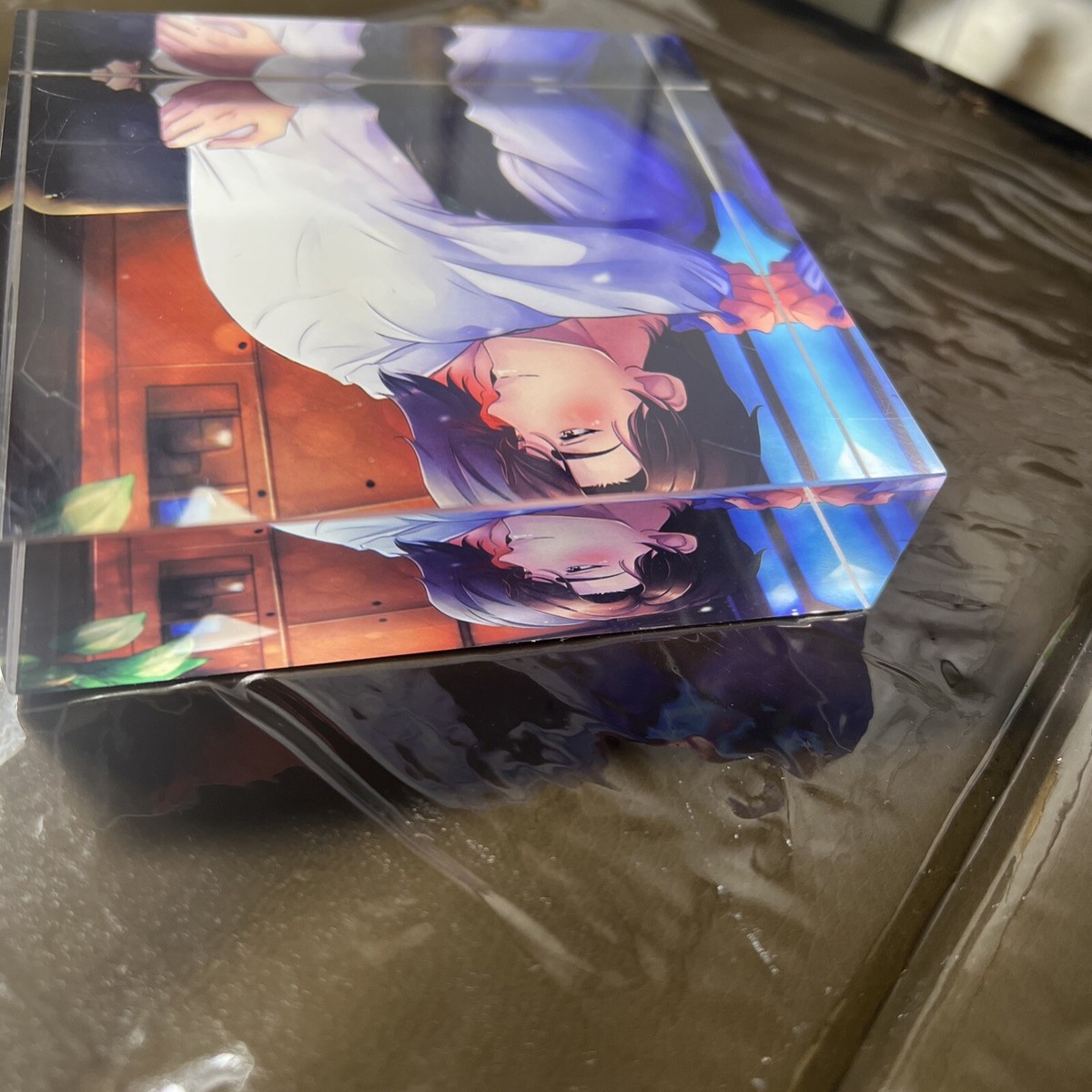 Adachi & Kurosawa Morning Cherry 4x4x1 Lucite Paperweight