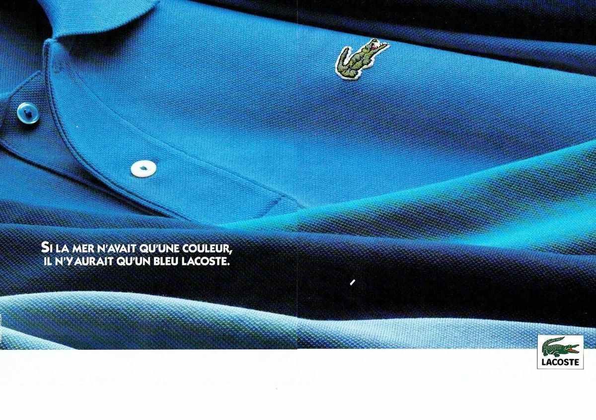 PUBLICITE ADVERTISING 017 1990 le polo Lacoste 2 pages eBay