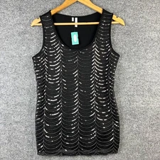NWT studio Y Maurices sequined tank top size M