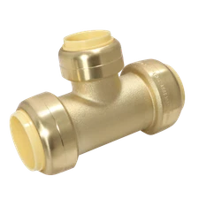 1 Pack  XFITTING Push Fit 1" x 1" x 3/4" Push Fit Reducing Tee, Push to Connect