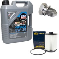 MotoröL Set 5W-30 5 Liter + ÖLfilter SH 4091 L + Schraube FüR Skoda VW Touareg