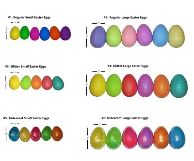 Easter Eggs (Plastic/Glitter/Iridescent)