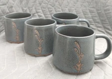 Botanical Style Coffee/Tea Mugs:  Set of 4   (NEW)