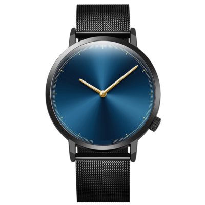 Reloj Negro Plata Plateado Azul Para Hombre Relojes Nuevos Elegante de  Hombres | eBay