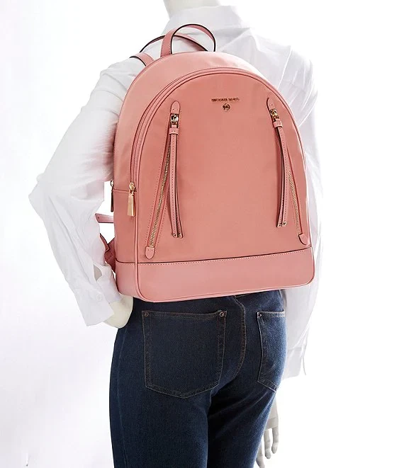 NWT 🎀 Michael Kors Brooklyn Large Nylon Backpack - Primrose (Pink)