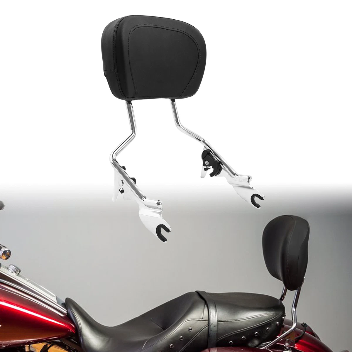 Passenger Backrest Sissy Bar Fit For Harley Touring Road King FLHR