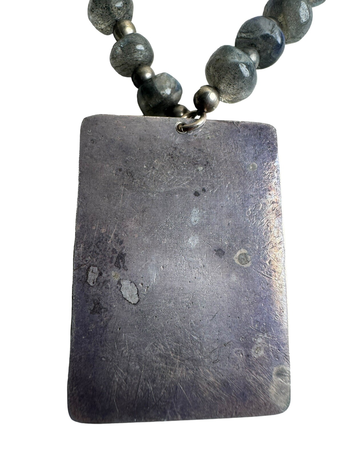 Statement Labradorite Necklace with Large Pendant… - image 3