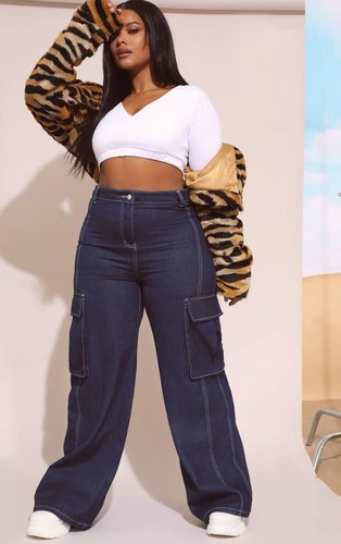 High Waist Combat Jeans PLUS 