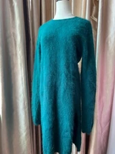 Angora Wool Blended Sweater Fluffy Fuzzy Jumper  Soft Pullover