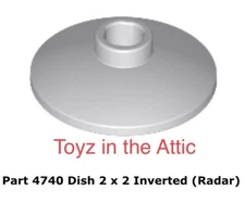 Lego 2x 4740 Light Bluish Gray Dish 2 x 2 Inverted (Radar) 10497