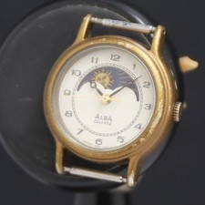 Reloj pulsera QZ Seiko Alba V829-0030 esfera blanca para mujer
