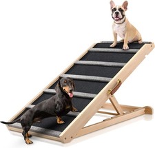 Dog Ramp for Bed - Extra Wide 17 Non-Slip Rubber Surface Excellent Traction
