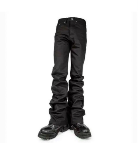 USED PARADOXE PARIS BLACK FLARE DENIM PANTS 36/28 VERYGOOD