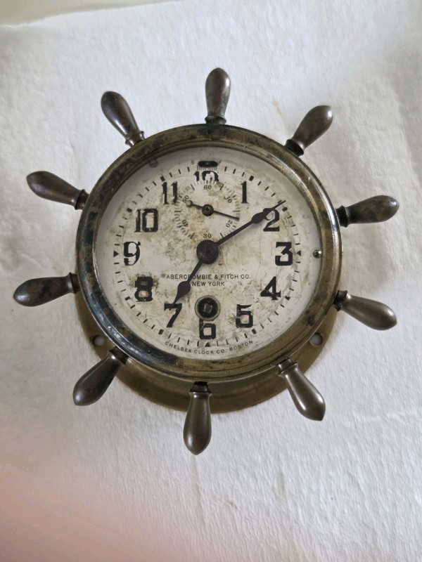 C.1926 CHELSEA SHIPS CLOCK ABERCROMBIE & FITCH 3" DIAL