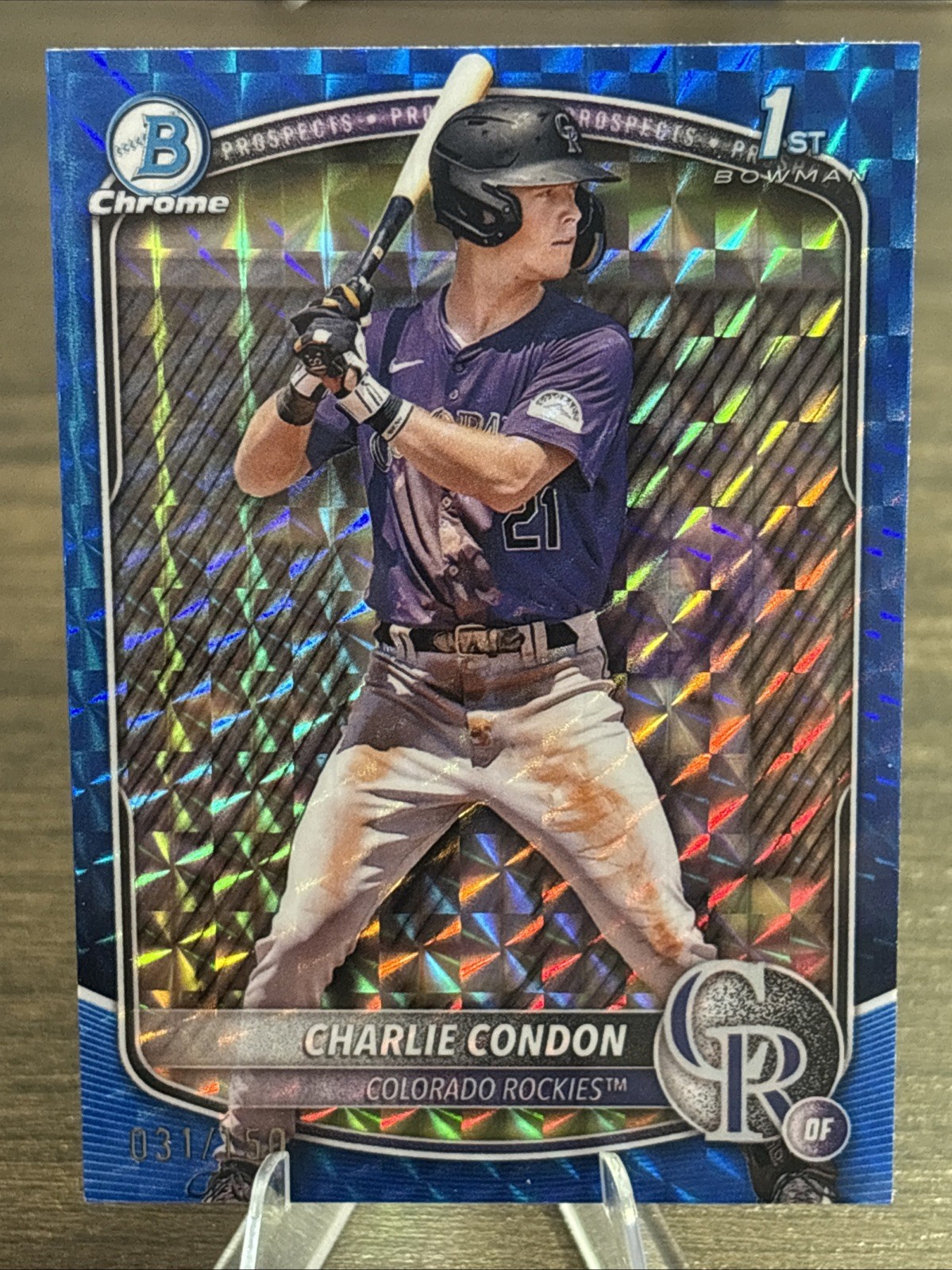 2025 Bowman Chrome 1st Charlie Condon Blue Geometric 031 /150