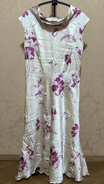 Women Basler Dress Beige Cotton 38