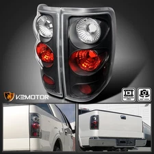 Black Fits 2004-2008 Ford F150 F-150 Rear Brake Tail Lights Lamps Left+Right