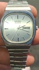 Vintage Seiko SQ Quartz Men's Watch – Silver Dial Trans Zone