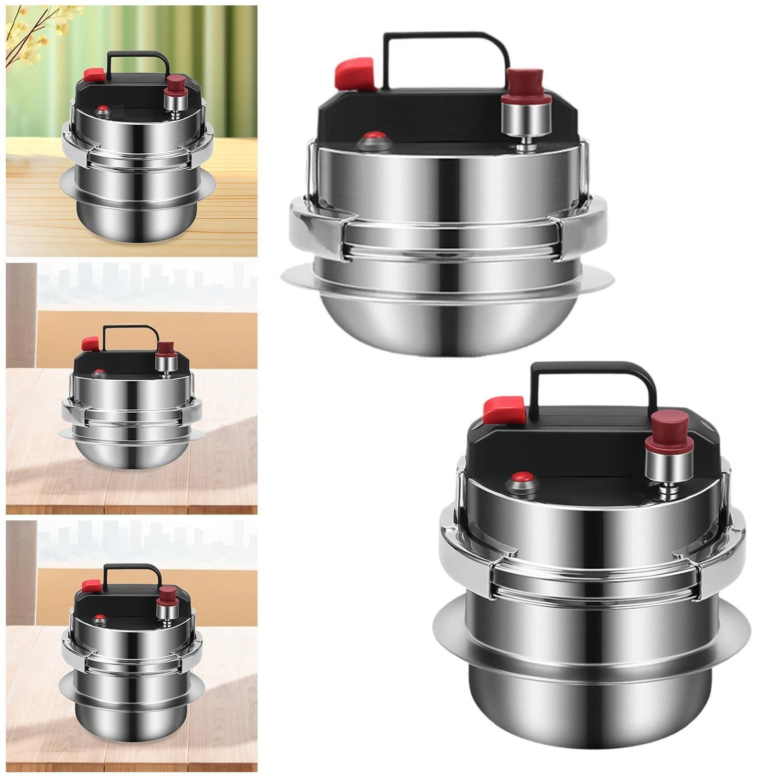 Small Pressure Cooker Mini Pressure Pot for All Hob Types Kitchen Cookware Soup