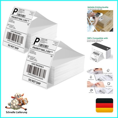 Etiketten 4x6 1000 Etiketten/Stapel, Versandetiketten Kompatibel mit MUNBYN, ...