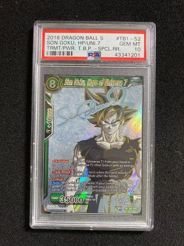 2018 Dragon Ball Super ENG TB1-052 SPR Son Goku Hope Of Universe 7 PSA 10 ET69