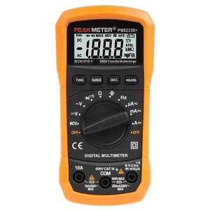 PEAKMETER Multimètre numérique PM8233D+ AC DC Testeur de compteurs d ' ampère 600V (M14)