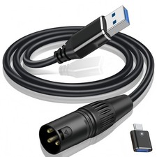 USB to XLR Cable,10 FT XLR to USB Audio Converter Cable,USB C to XL R Male Ou...