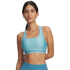 Image of Under Armour Womens Crossback Medium Impact Sports Bra Training Fitness Gym Crop