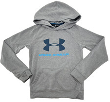 Under Armour Hoodie Youth Small Gray ColdGear Pullover Loose Fit