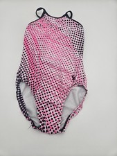 GK Pink Black White Polka Dot Athletic Leotard