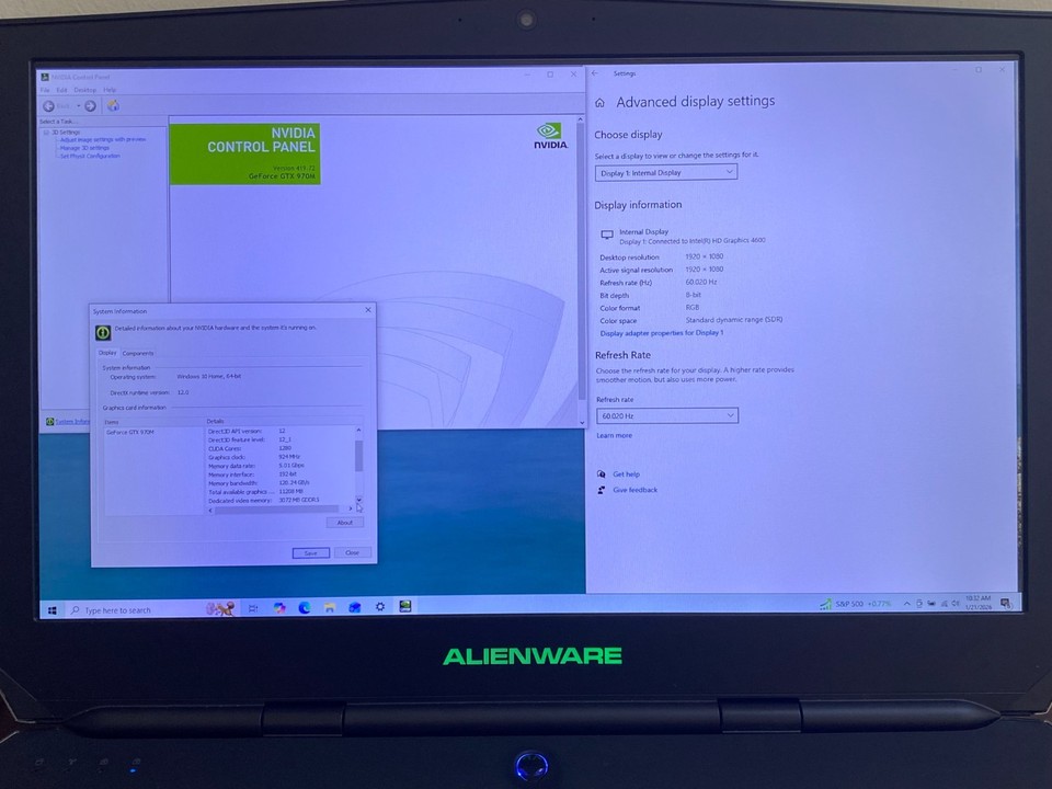 Alienware 17 R2 17.3 FHD i7-4710HQ 16GB 512GB/SSD+1TB/HDD GTX970M ...