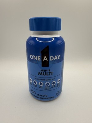 One A Day Men's Multivitamin D Zinc B Vitamins Energy Support 200 Count - New