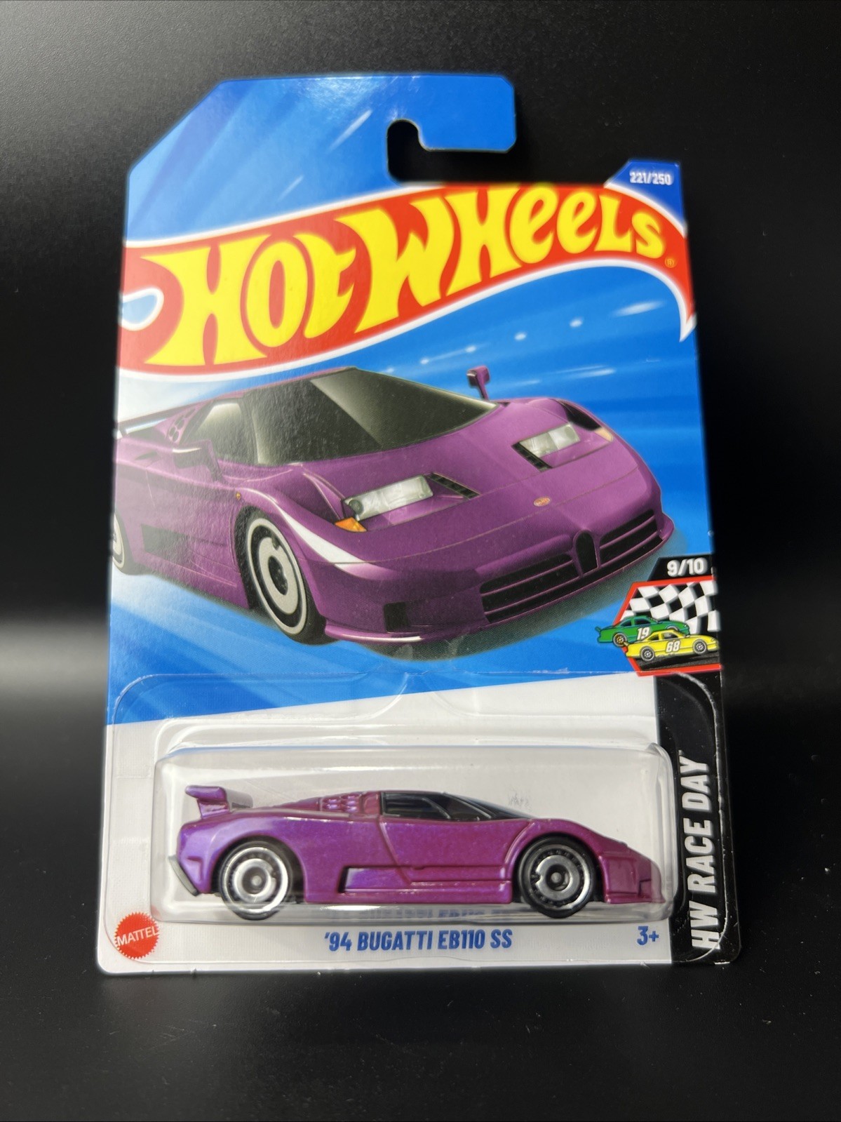 2025 Hot Wheels 94 Bugatti EB110 SS Purple 1994 Super Car HW Race Day 9/10