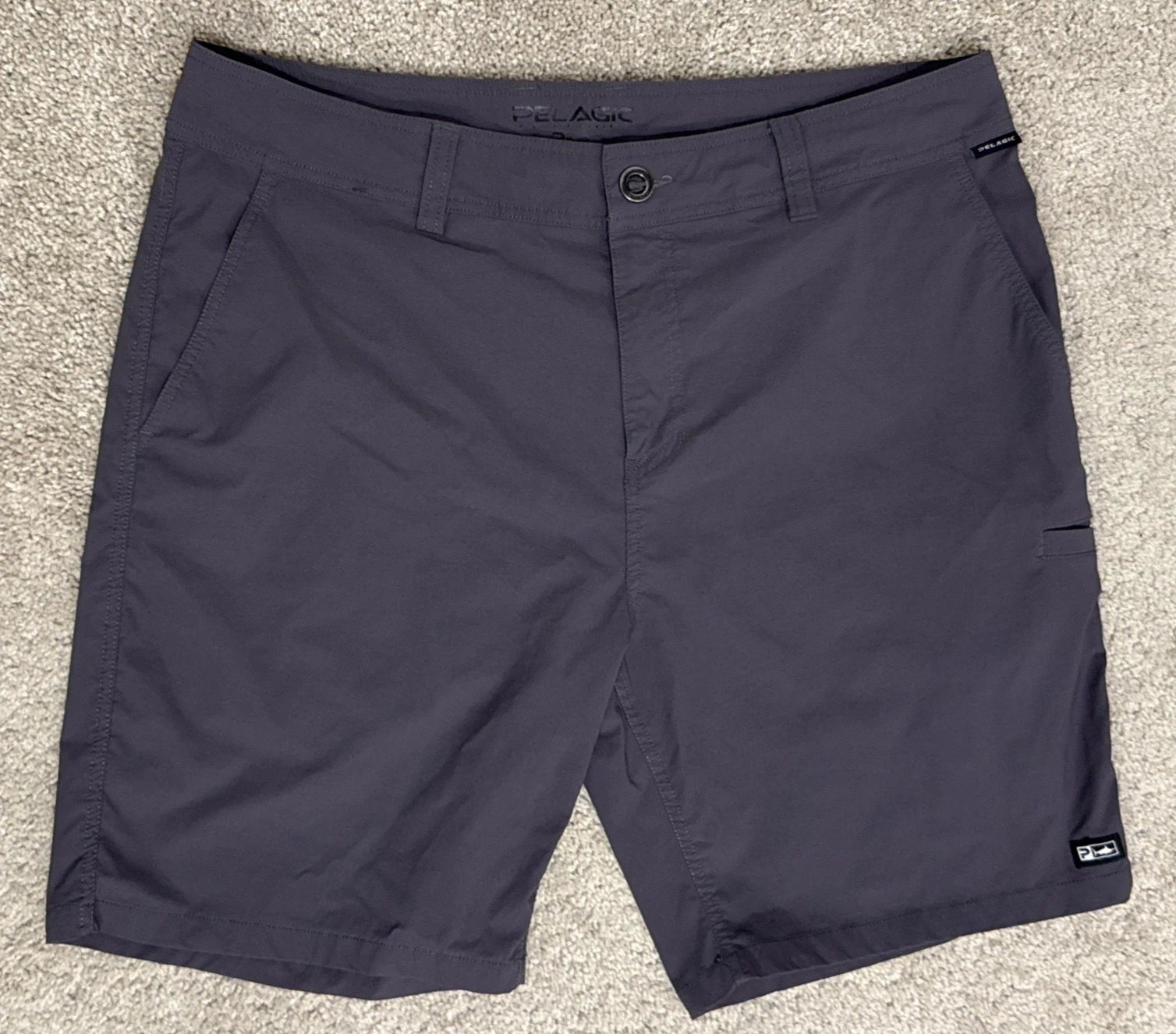 Pelagic Shorts Men's 36 Gray Fishing Hiking Performance Outdoors pockets nylon