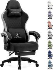 Gaming Chair, Computer Office Chair with Pocket Spring Cushion, Linkage Armrests