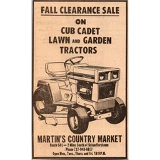 Martin's Country Market Fall Clearance Sale 1972 Lebanon PA Clipping SAH4-1