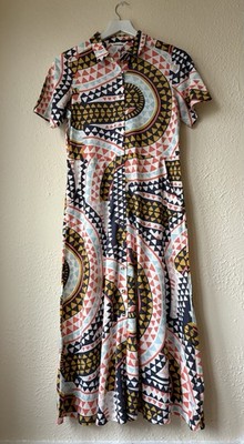 New Ex White Stuff Rua Multicoloured Midi Jersey Shirt Dress Sizes 8-18