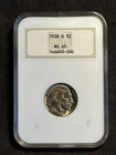 1938-D 5C Buffalo Nickel - NGC fatty old holder MS 65
