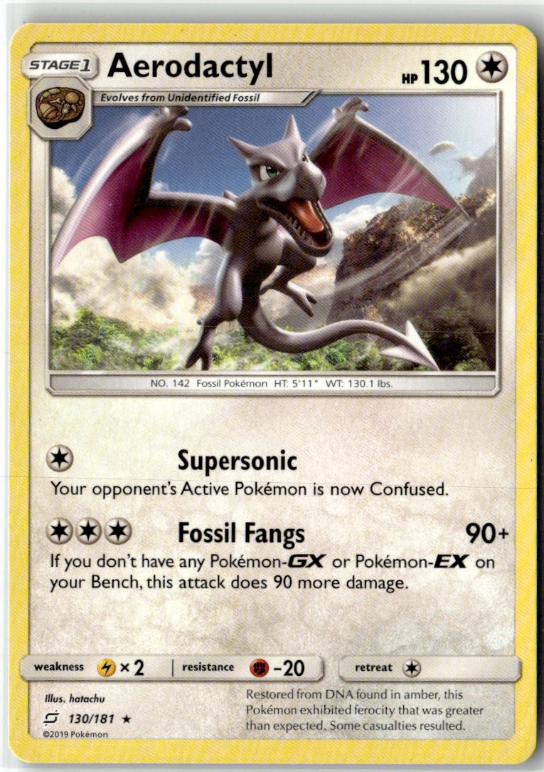 Aerodactyl 130/181 Near Mint Team Up R Pokemon