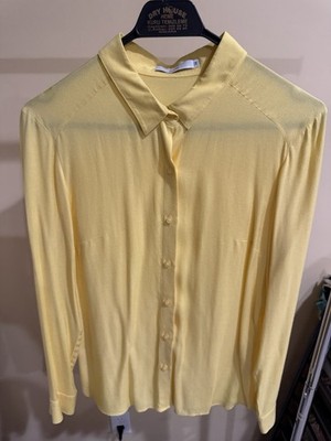Women s Button Down Shirt Yellow Color European Size 38 Size Small