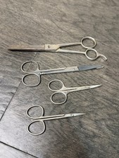 Set Of 4 Vintage German Solingen Italy Shears Scissors Sawing Tailoring