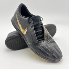 Nike Phantom Venom Academy IC Black Gold Indoor Soccer Shoes AO0570-077 Mens 9.5