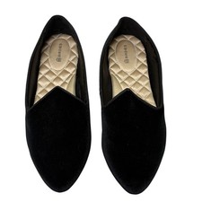 BIRDIES The Heron Slip On Black Velvet Loafers Women's Size 9.5 Casual Comfort