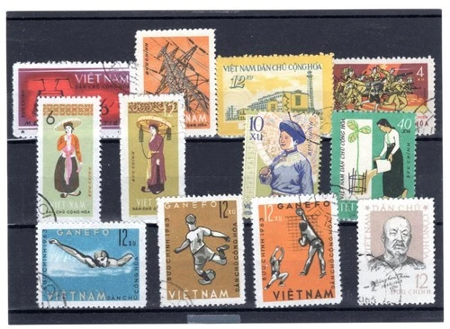 Viet-Nam, North Small Lot of 12 Different Used Assortment #3