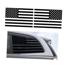 2 PCS Rear Window American Flag Decals, Waterproof Tactical USA Flag Side