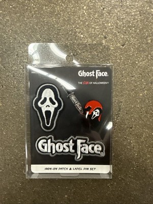 Scream Ghost Face Iron 2 On Patches & 2 Pins Set